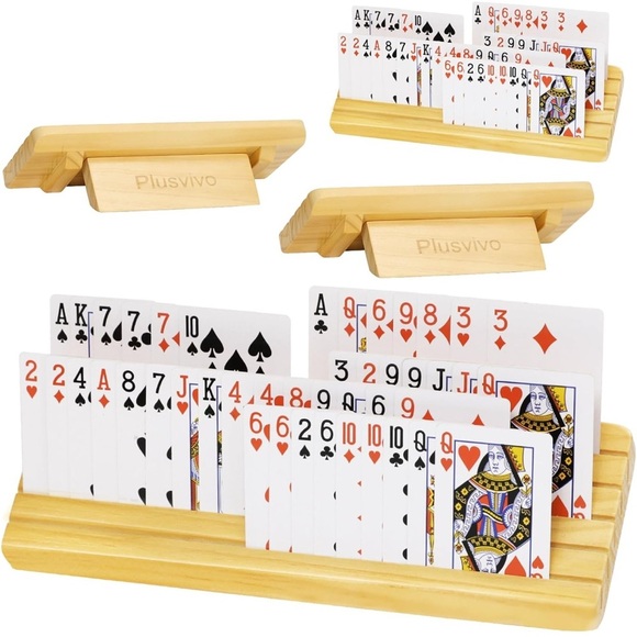 Wooden Card Holder Set - Natural Wood - Picture 1 of 6